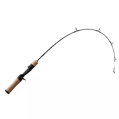 13 Fishing – Omen Ice Rod – Casting Handle Black 32″ MED.