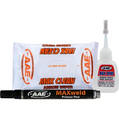 AAE MXKIT Max Adhesion Kit with Max Bond Glue, MAXweld Primer Pen, and Max Clean Wipes, Black