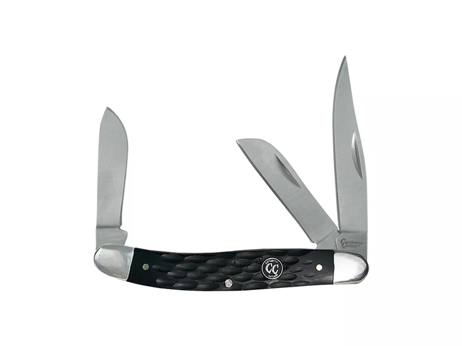 ABKT Cattleman Stockman Jigged Knife, Black