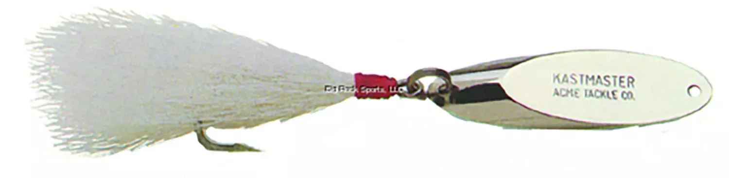 Acme Kastmaster Spoon 2 1/4″ 1/2 oz Chrome with White Bucktail