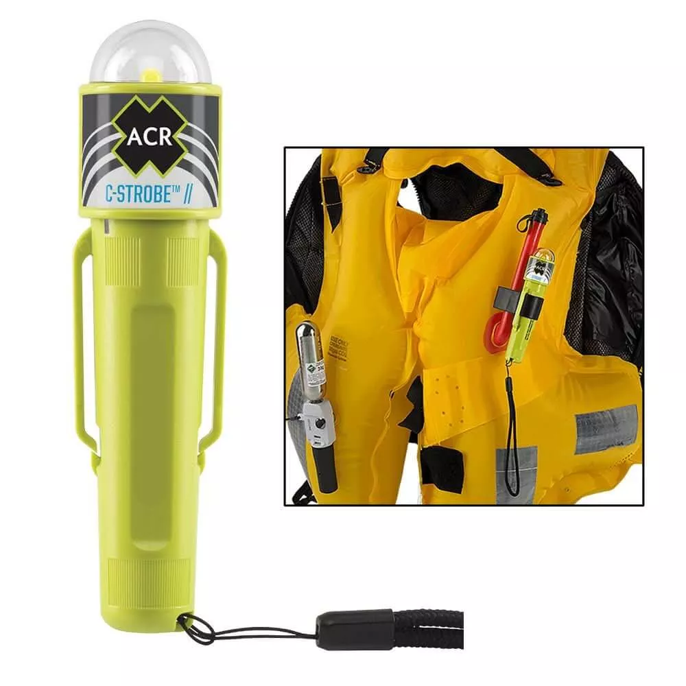 ACR Electronics C-Strobe LED Light Jacket Emergency Signal USCG, SOLAS Part 3965