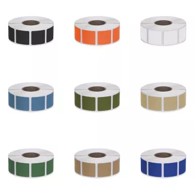 Action Target 7/8" Square Bullet Hole Repair Target Pasters - Roll of 1,000