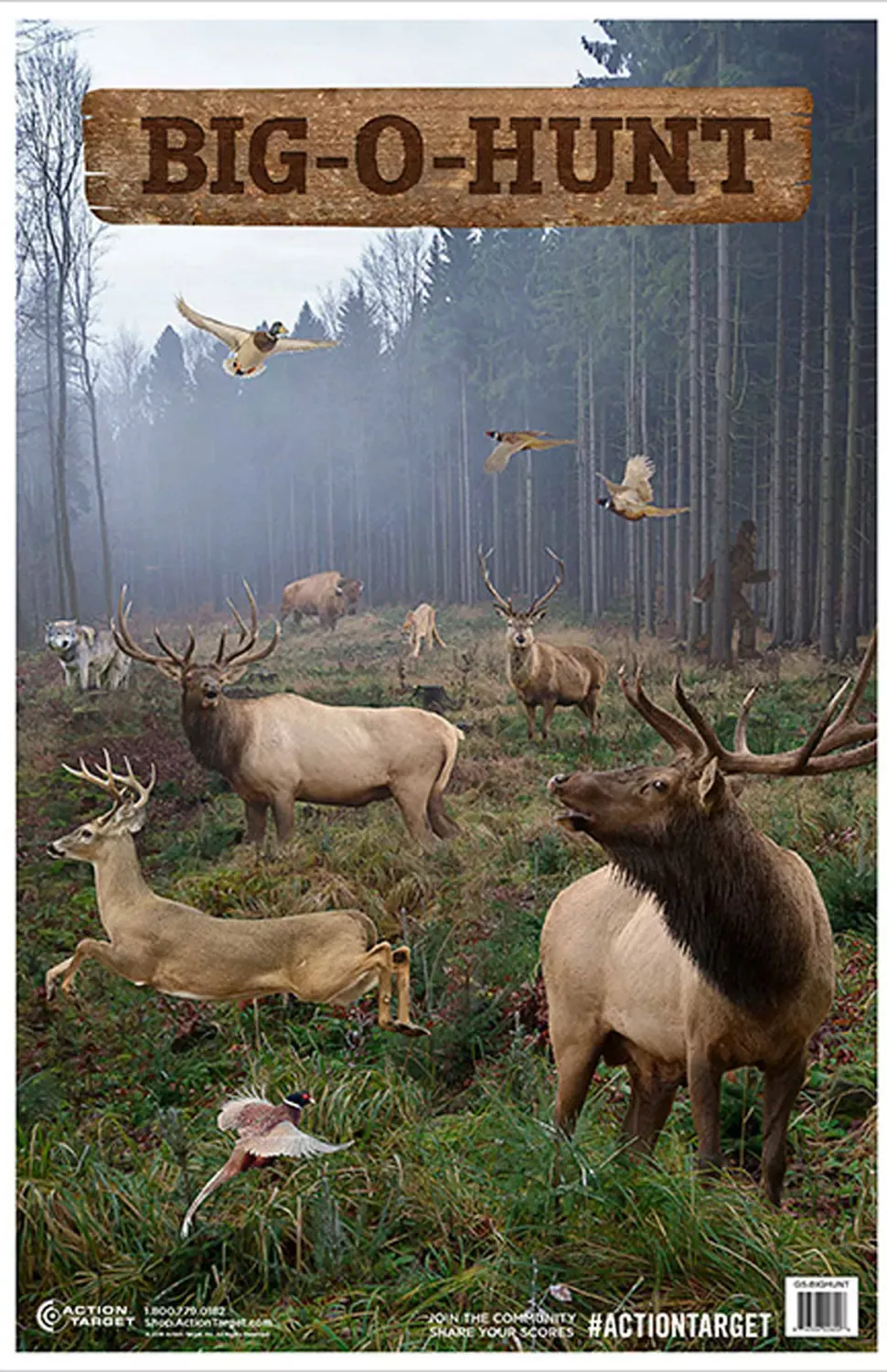 Action Target Big-O-HuntAnimals Paper Hanging 23″ x 35″ 100 Per Box