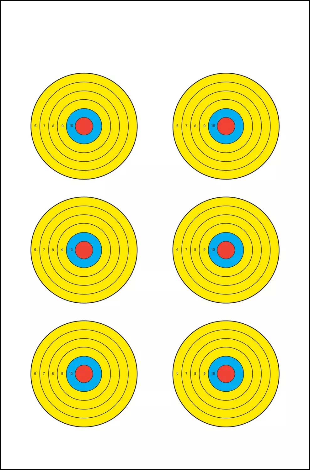 Action Target High Visibility Bullseye Paper 17.50″ x 23″ Multi-Color 100 Per Box