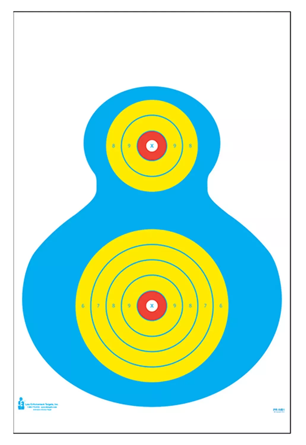 Action Target High VisibilitySilhouette Paper 19″ x 25″ Blue/Yellow 100 Per Box