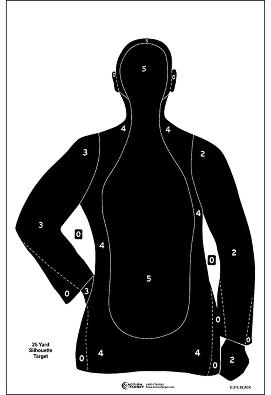 Action Target QualificationSilhouette Paper 23" x 35" Black 100 Per Box