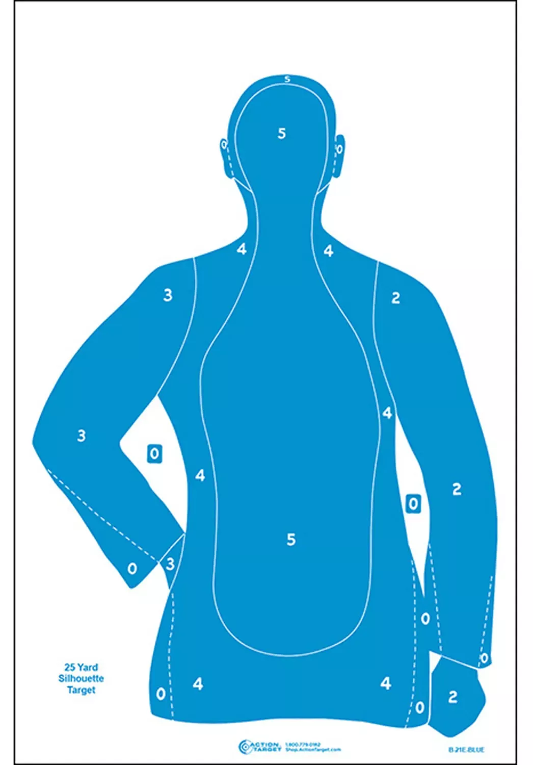 Action Target QualificationSilhouette Paper Hanging 23″ x 35″ Blue 100 Per Box