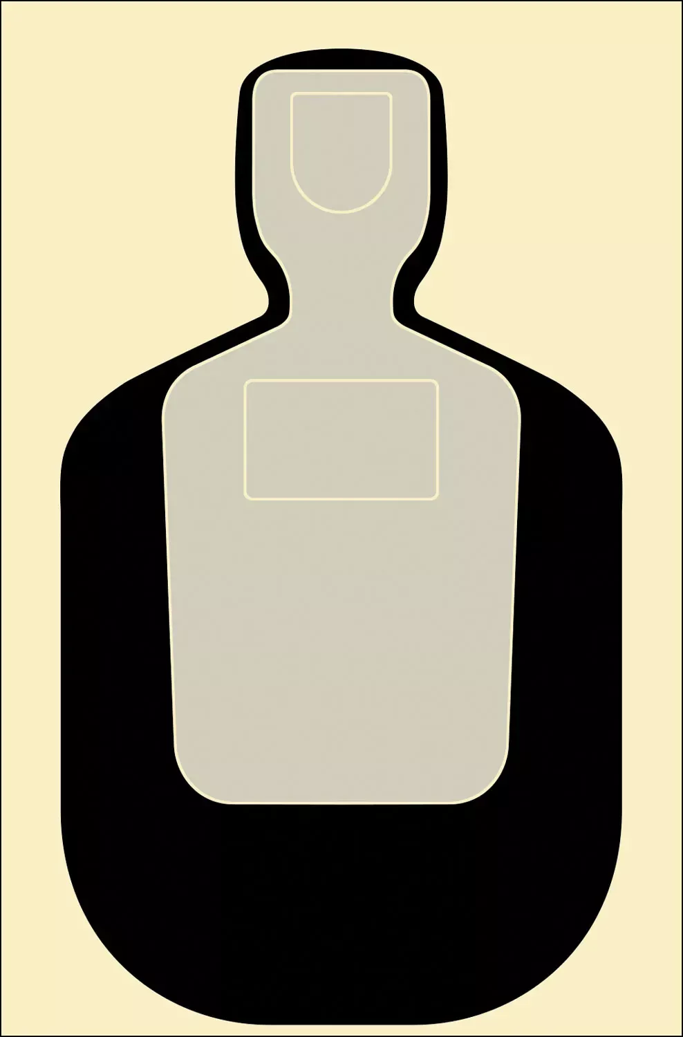 Action Target QualificationSilhouette Paper Hanging 24″ x 45″ Black/Gray/White 100 Per Box