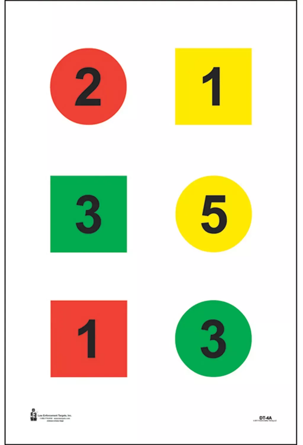 Action Target Training Discretionary Command Circle/Square Paper 23" x 35" Multi-Color 100 Per Box