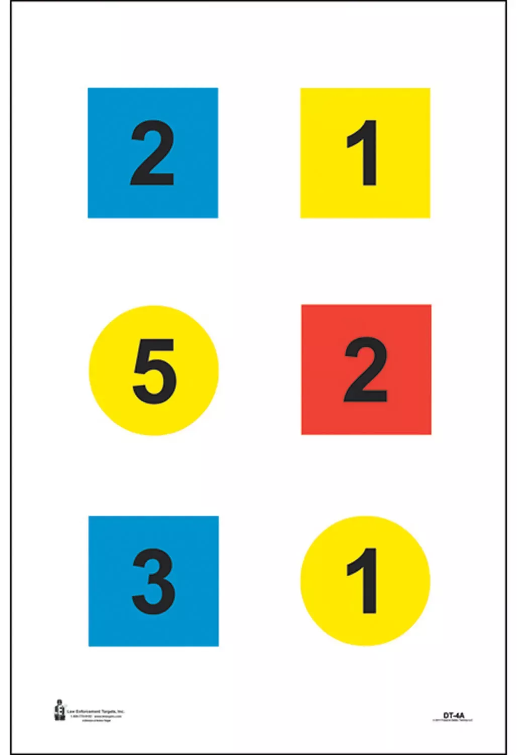 Action Target Training Discretionary Command Circle/Square Paper Multi-Color 100 Per Box