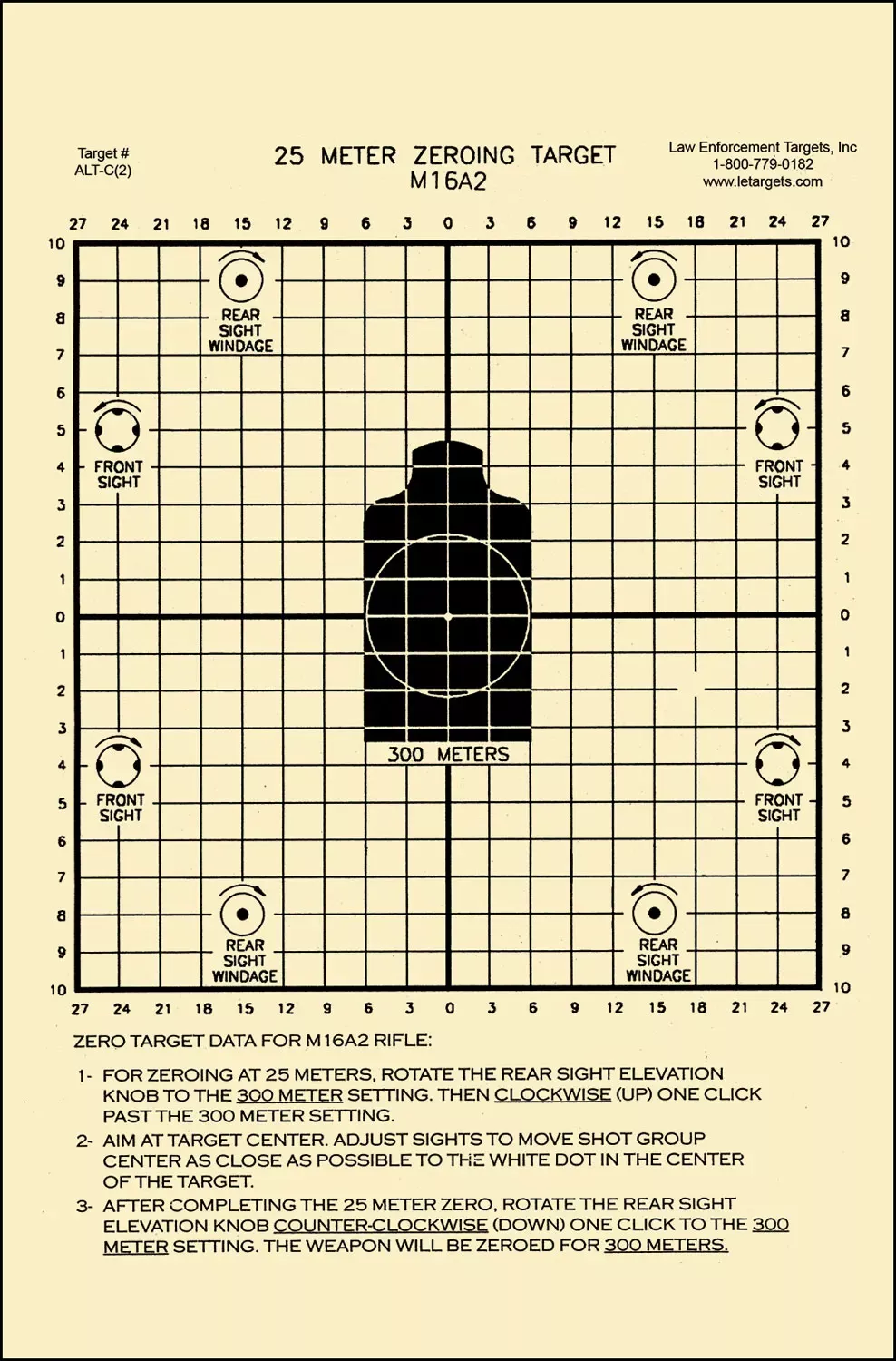 Action Target ZeroingCenter Mass Tagboard Hanging 25 Meters 8.75″ x 11.50″ Black/White 100 Per Box