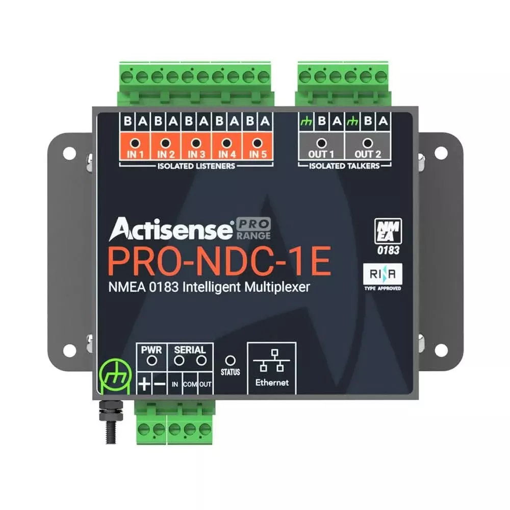 Actisense Pro NMEA 0183 Multiplexer – 5 Inputs, 2 ISO-Drive Outputs, Ethernet & Serial Connections – PRO-NDC-1E