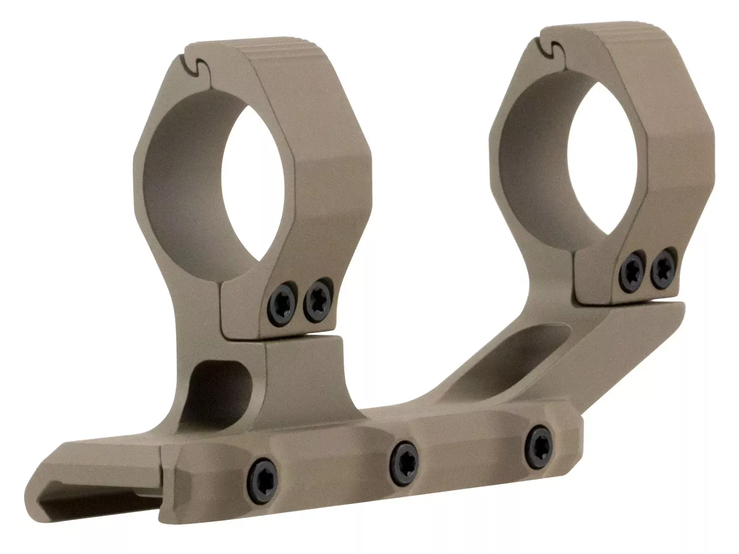 Aero Precision Ultralight Scope Mount/Ring Combo Flat Dark Earth Cerakote Extended 1″ Tube Picatinny Rail Mount Aluminum AR Platform