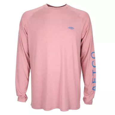 Aftco Men’s Samurai 2 Performance Shirt Hazy Rose Heather 2X