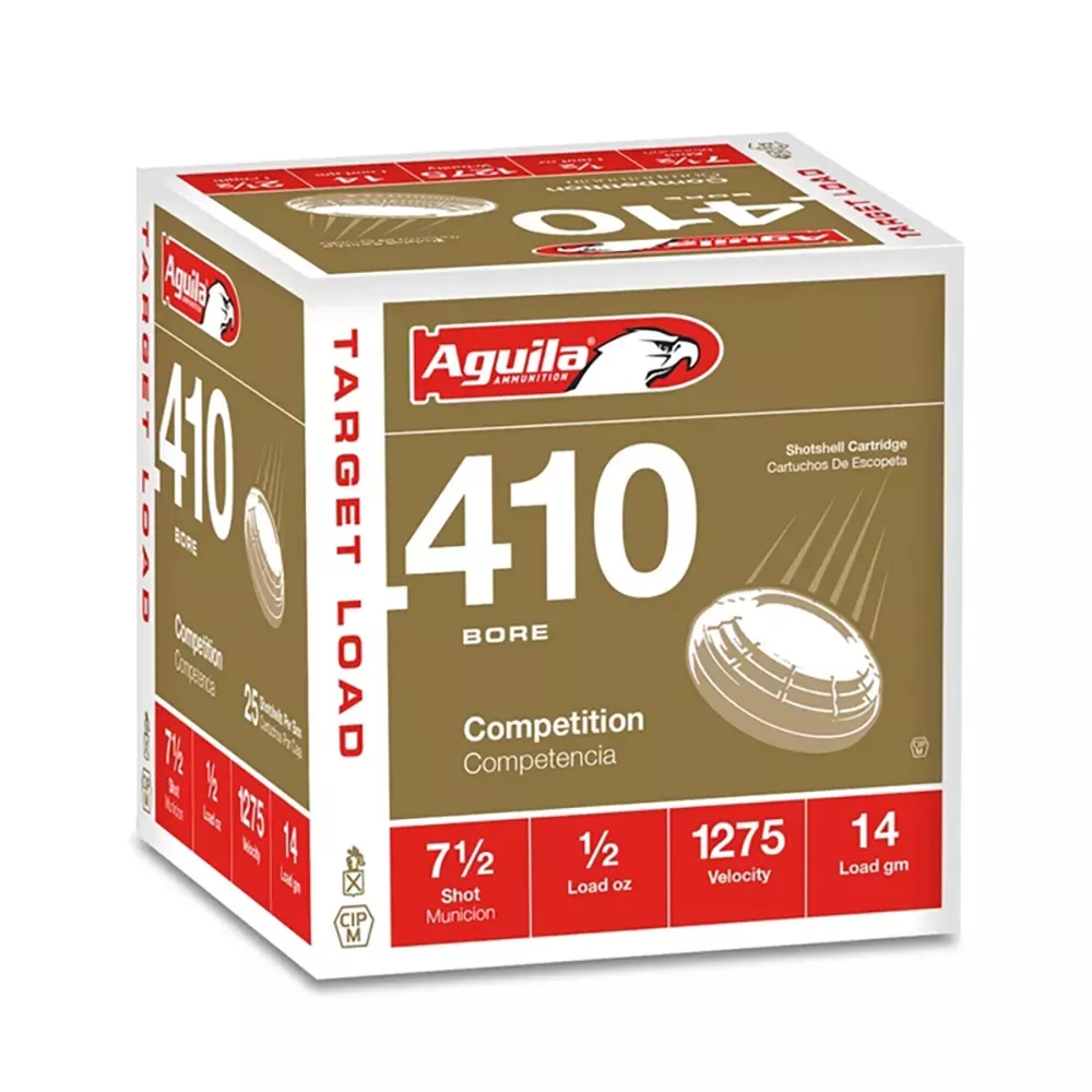 Aguila Competition Target .410 Bore 2.50″ 1/2 oz #7.5 Lead Shot 25 Shells Per Box