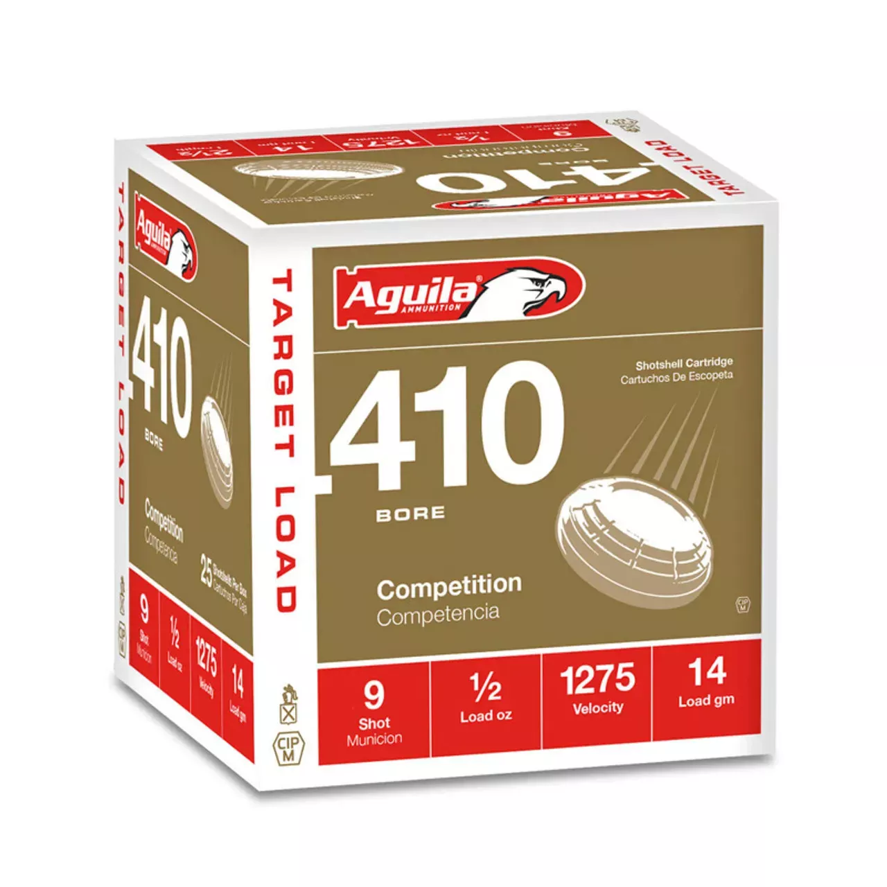 Aguila Competition Target .410 Bore 2.50″ 1/2 oz #9 Lead Shot 25 Shells Per Box