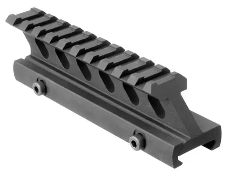 Aim Sports Riser MountBlack Anodized AR-15 High Profile Picatinny/Weaver 1″ Mount Height Aluminum AR-Platform