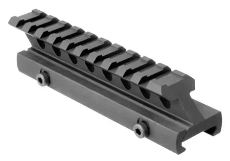 Aim Sports Riser MountBlack Anodized Medium Profile Picatinny/Weaver Mount 0.83″ Mount Height Aluminum AR Platform