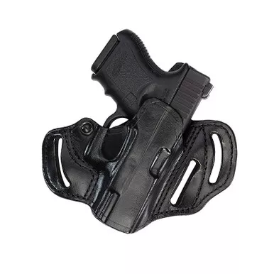 Aker Model 166A Classic 3 Slot Open Top Pancake Holster for Colt Commander