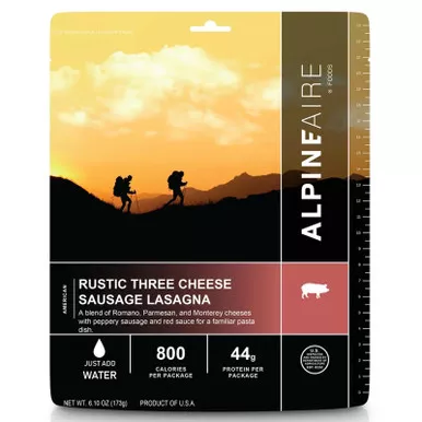 Alpine Aire Rustic Three Cheese Sausage Lasagna