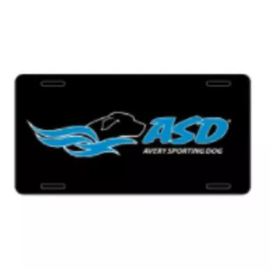 Aluminum License Plate ASD Black License plate