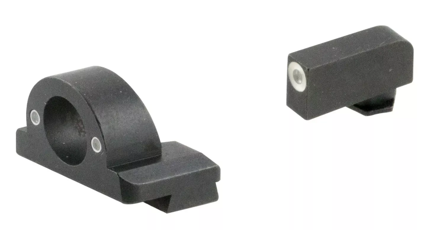 AmeriGlo Ghost Ring Night Sight Set Tritium Green with White Outline Front, Green Rear Black Frame for Glock 17,19,19x,26,34,45 Gen5