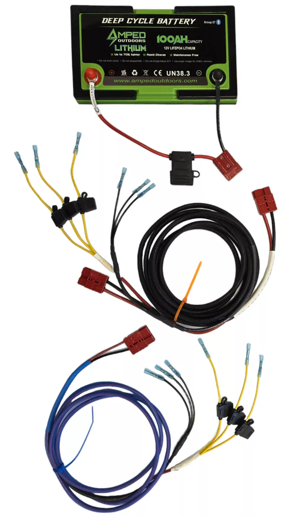 Amped Outdoors Connect Ease Graph Power Rigger | 16′ Ft To 18’Ft Boats | Complete with Console and Front Deck