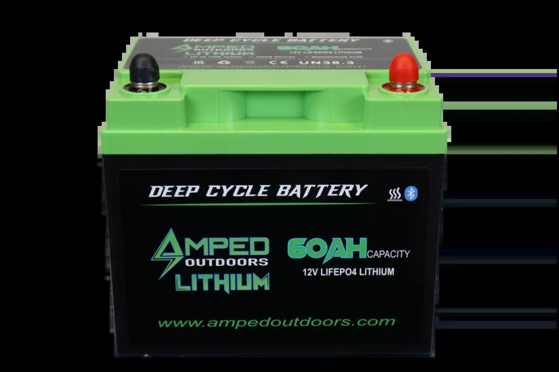 Amped Outdoors Lithium Battery (LiFePO4) | Nominal Voltage 12V | Nominal Capacity 60AH