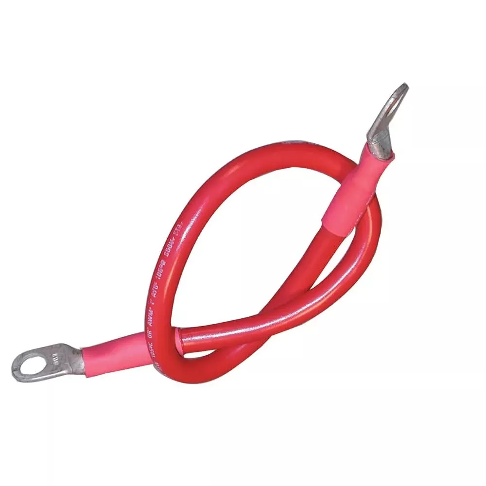 Ancor Battery Cable Assembly, 2 AWG (34mm²) Wire, 3/8" (9.5mm) Stud, Red - 18" (45.7cm) - 189141