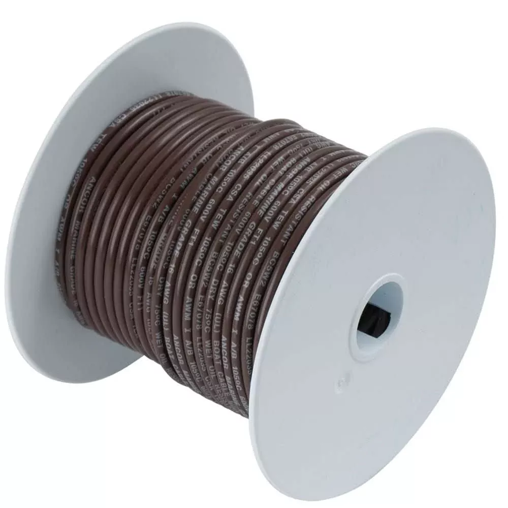 Ancor Brown 16 AWG Tinned Copper Wire – 500′ – 102250