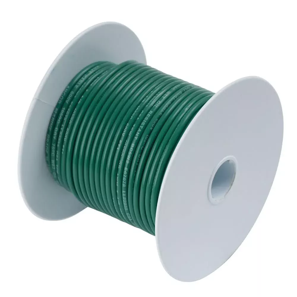 Ancor Green 8 AWG Tinned Copper Wire – 50′ – 111305