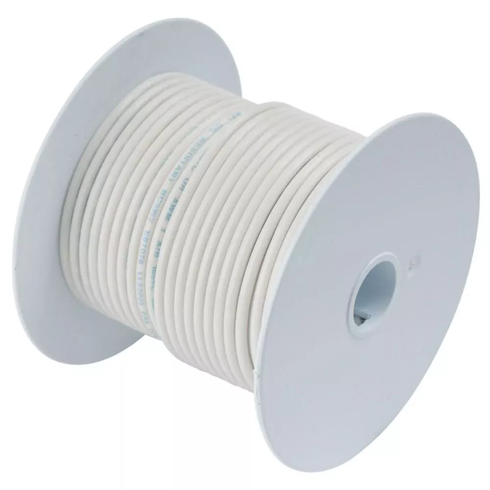 Ancor White 10 AWG Tinned Copper Wire - 25' - 108902