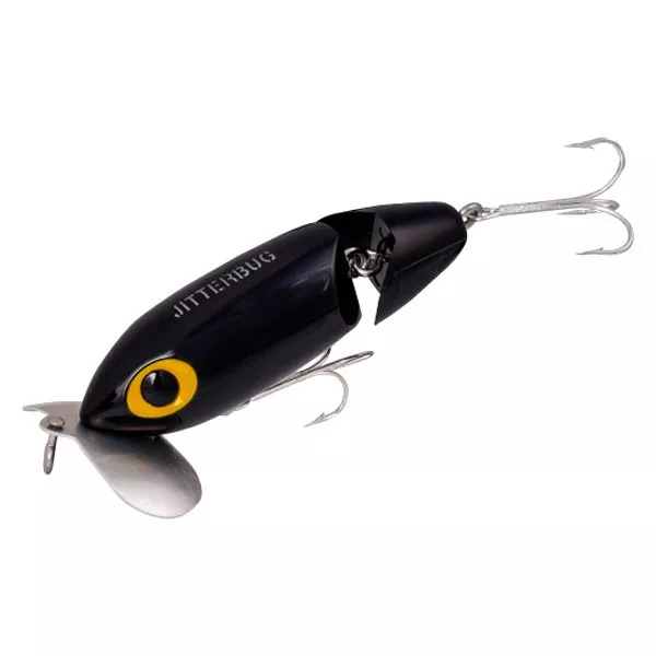 Arbogast Jointed Jitterbug 5/8 Oz – Black #A670-02