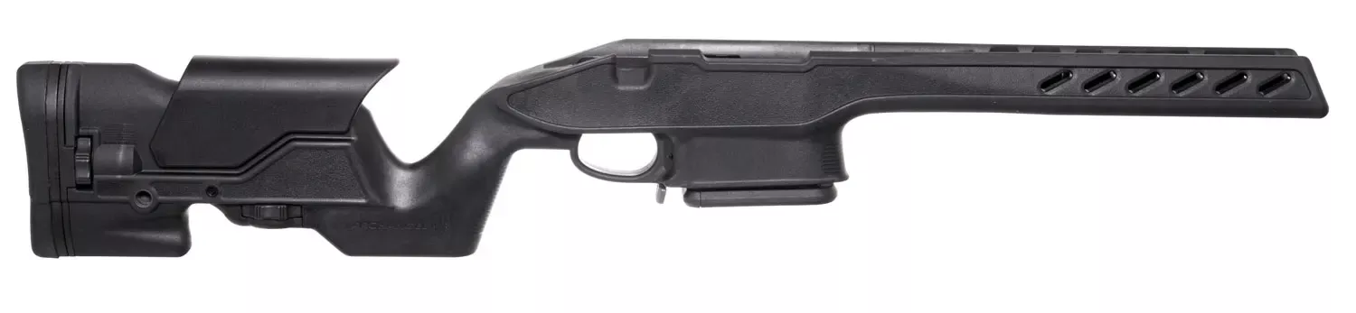 ArchangelPrecision StockBlack Synthetic Fixed with Adjustable Cheek Riser for Weatherby Vanguard; Howa 1500 Short Action Includes Mag