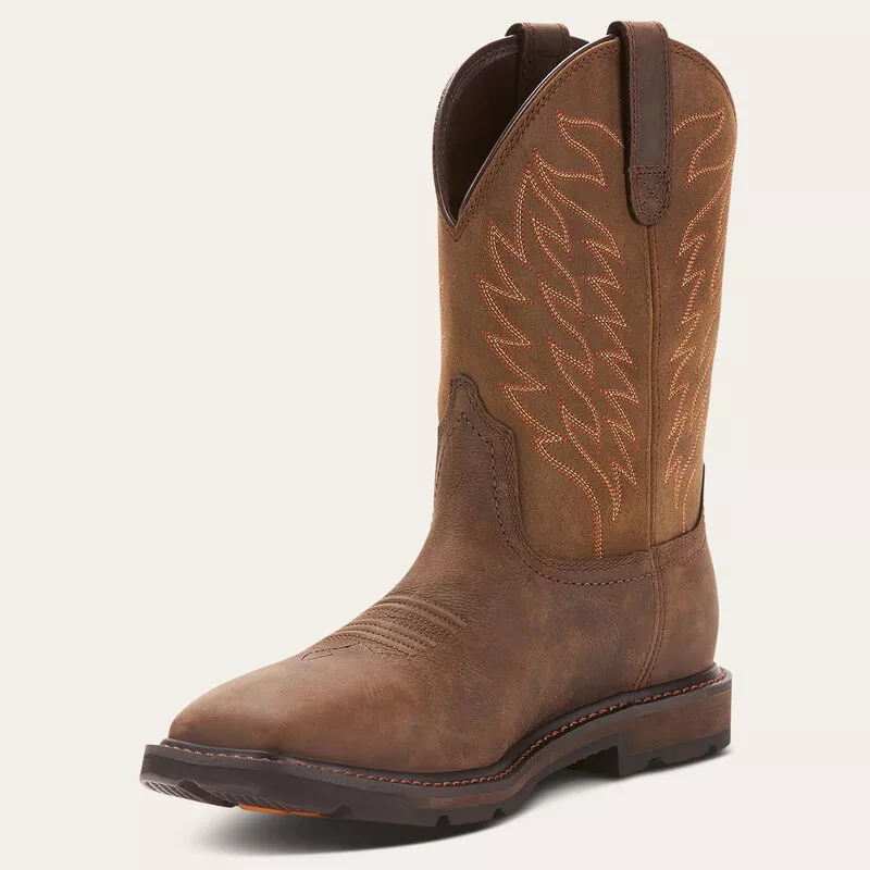 Ariat Men’s Groundbreaker Wide Square Toe Waterproof Work Boot #10024984