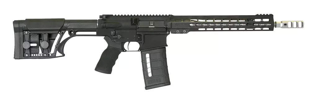 ArmaLite AR-10 Competition 308 Win 25+1 13.50″ Barrel, Black Anodized Receiver, Adjustable Luth-AR MBA-1 Stock, Optics Ready