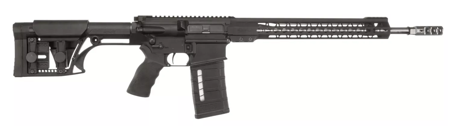 ArmaLite AR-10 Competition 308 Win 25+1 18″ Barrel, Black Receiver, Adjustable Luth-AR MBA-1 Stock, Optics Ready