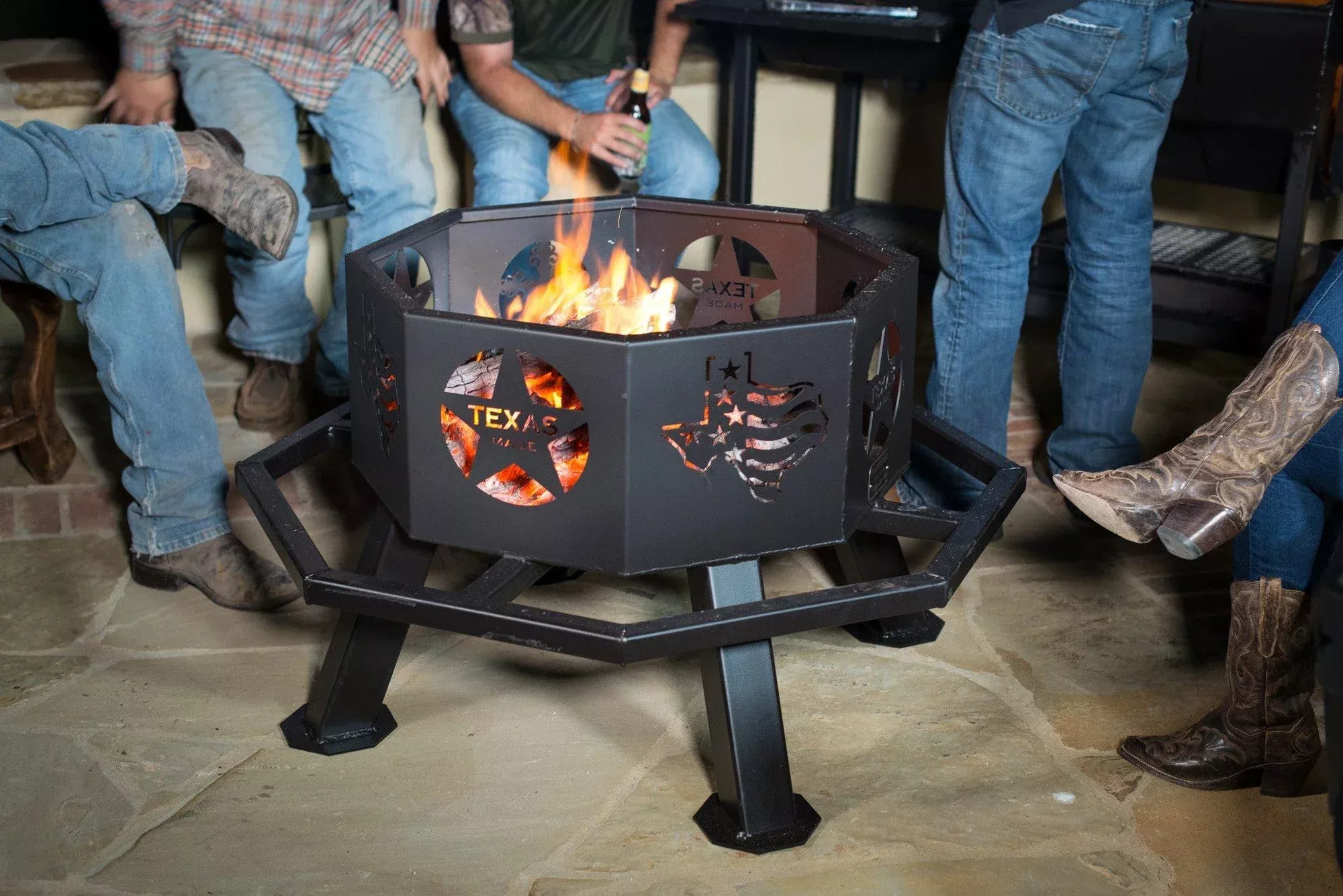 ASF 28-Inch Fire Pit & Grill | Model 28FPG | Wide 28″ inches | for Outdoor Cooking & Warming