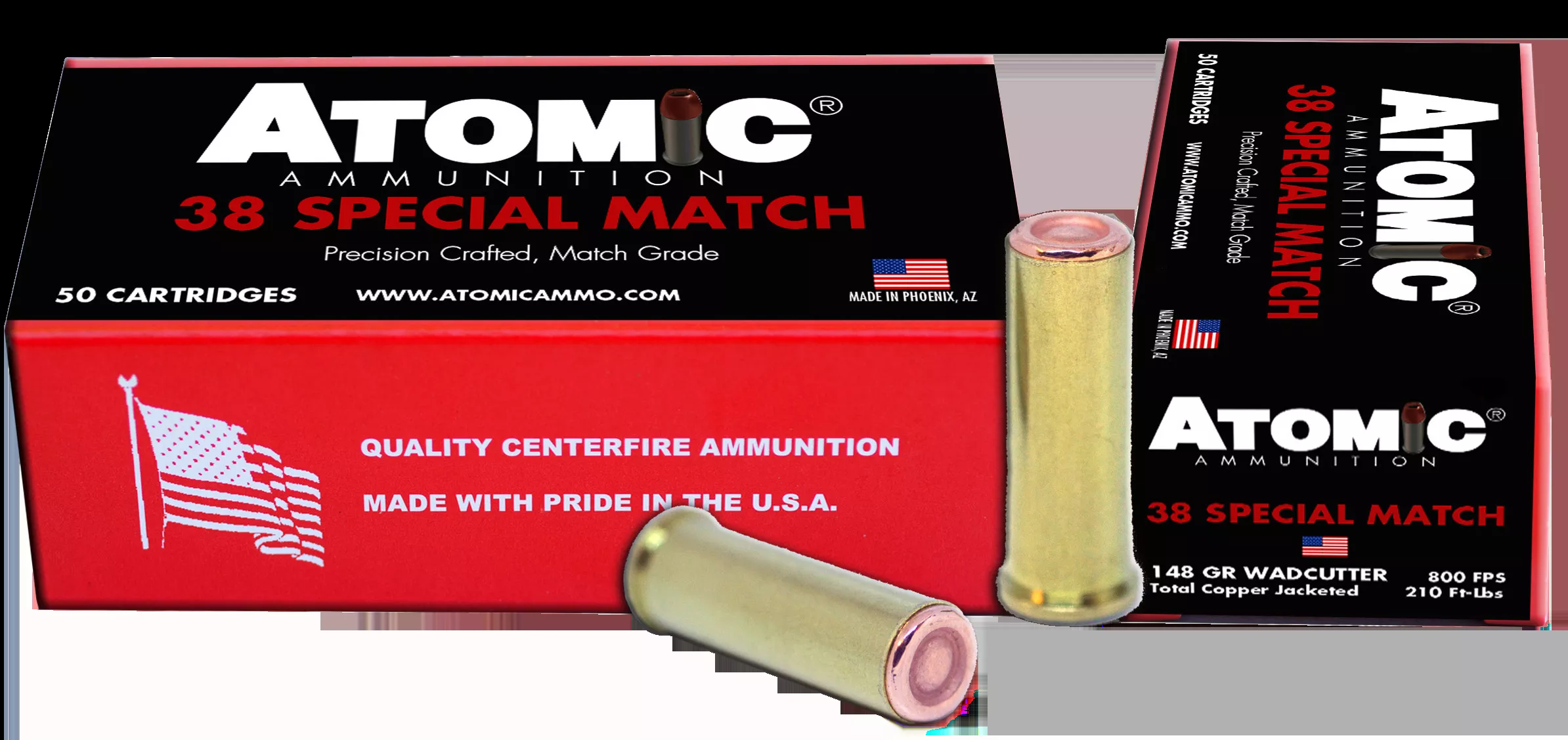 Atomic Match 38 Special 148 gr Hollow Base Wadcutter 50 Bx/ 10 Cs
