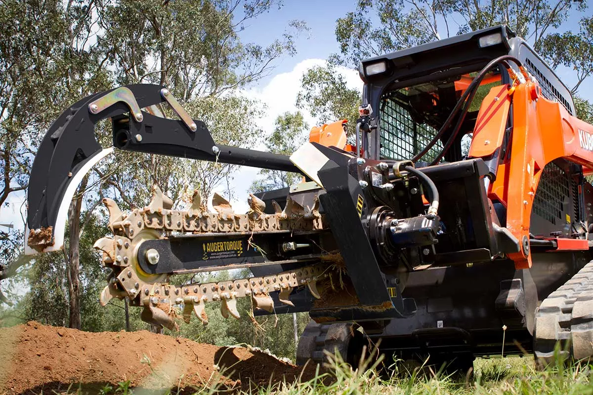 Auger Torque | Earth Drill Trencher | Models MT-36 | Width 12″ Inches | Depth 36″ | Hydraulic Flow 12 To 25 GPM | For Skid Steers