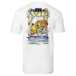 AVID Gear Men's Cosmic Fish Camp Tee - White - S