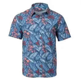 AVID Gear Palapa Tropic Palm SS Button Shirt - Abyss - M