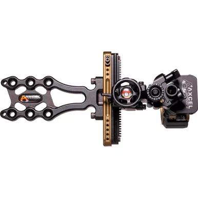 Axcel ALND-N310-4TB LANDSLYDE Slider Tactical Bowhunting Sight AccuStat II Micro, 3 Pin, .010, Black