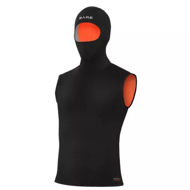 BARE Men's 7/3mm Ultrawarmth Black Hooded Vest (003173BLK)