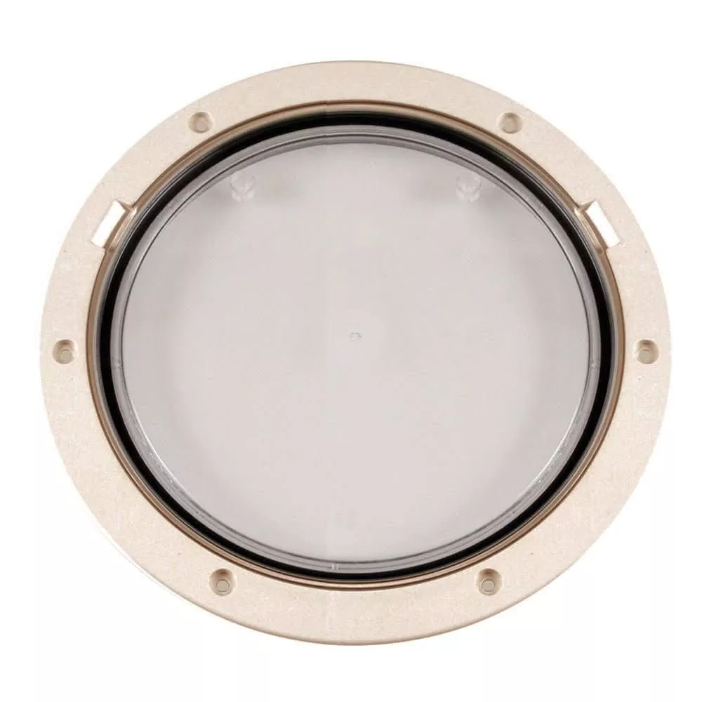 Beckson 8″ Clear Center Pry-Out Deck Plate – Beige – DP81-N-C