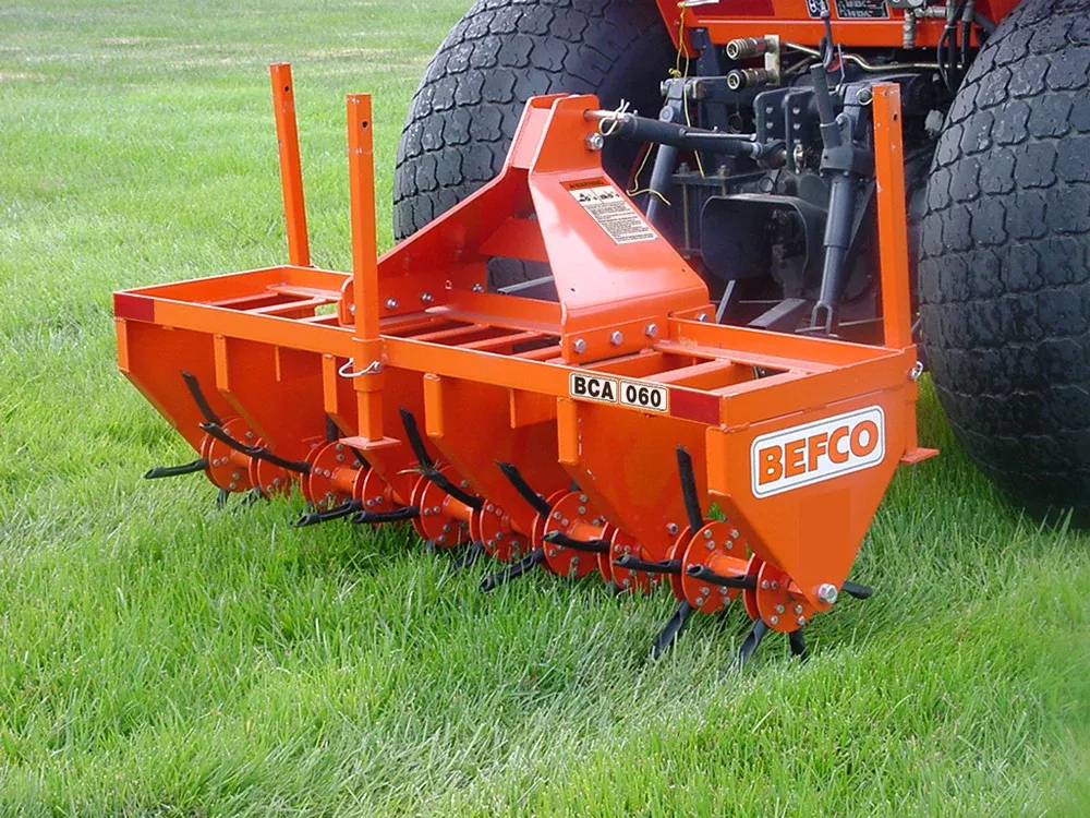 Befco Standard Duty 3-Point Core Aerator | Model BCA Series | Working Width 48′, 60″ & 72″ | Horsepower 20-50 HP | For Tractor