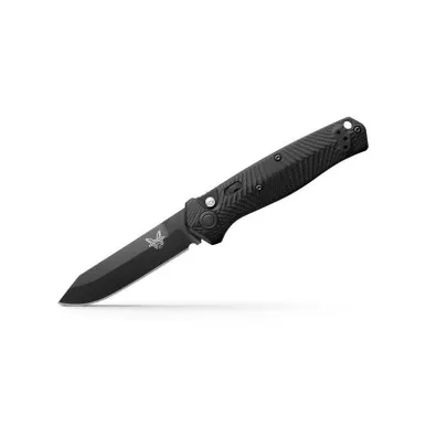Benchmade 8551BK Mediator Auto Folding Knife 3.3" Reverse Tanto Blade, Black G10 Handle