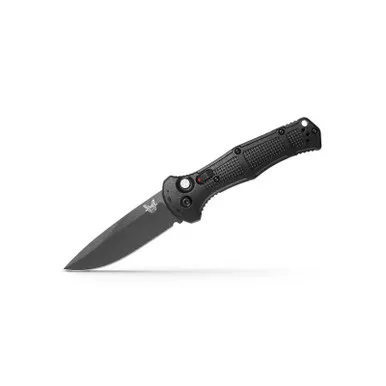 Benchmade 9070BK Claymore Auto Folding Knife 3.6" Drop Point Plain Edge Blade, Textured Grivory Handle