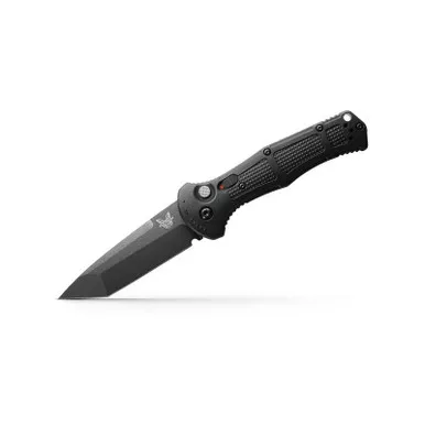 Benchmade 9071BK Claymore Auto Folding Knife 3.6″ Tanto Plain Edge Blade, Textured Grivory Handle