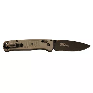 Benchmade Bugout Storm Gray Grivory Drop-Point 3.24" Prototype 2023